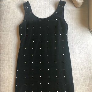 Night way studded velvet mini dress